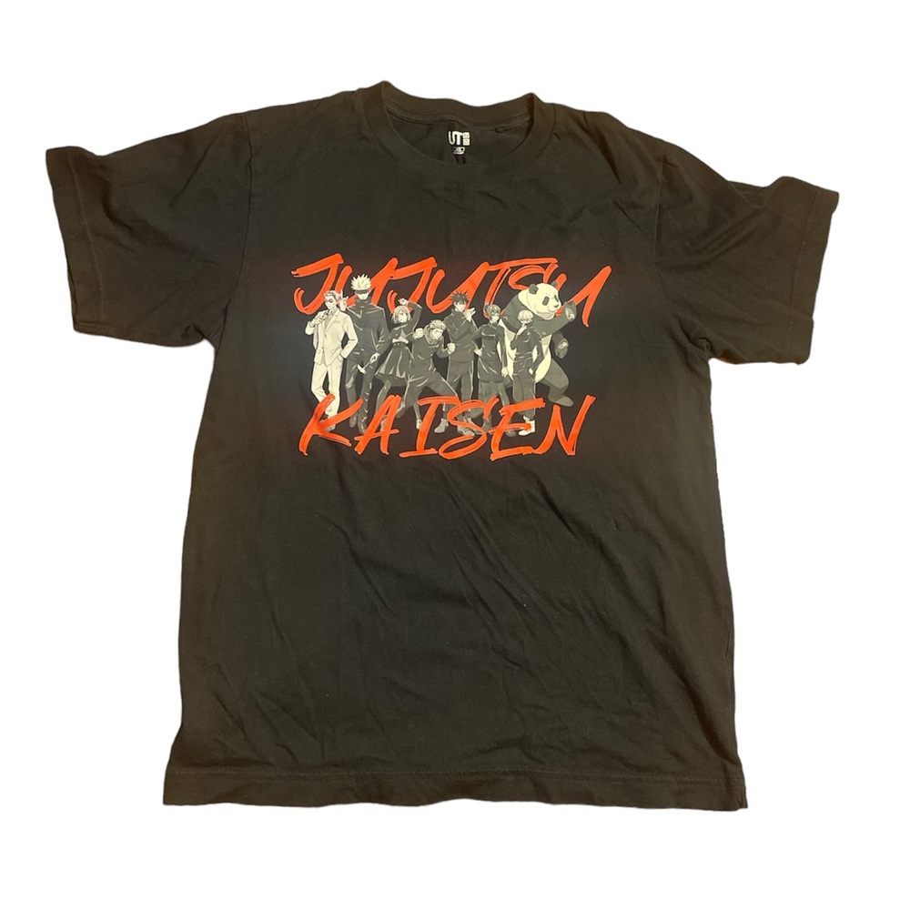Uniqlo Jujutsu Kaisen Mens Black Short Sleeve Cotton T-Shirt XXS Anime